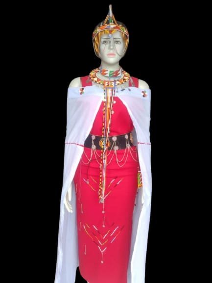 Masaai decorated dress